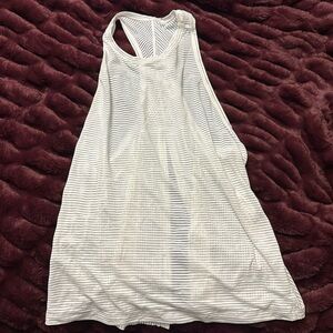 Lululemon white stripe open back top